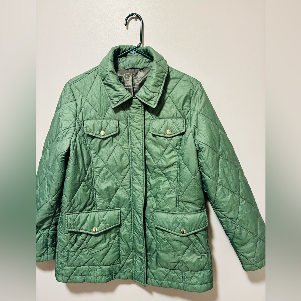 Bernardo Olive Quilted Utility Jacket